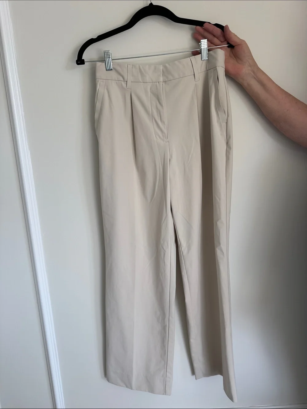 RHONE Cream Straight-Leg Trousers